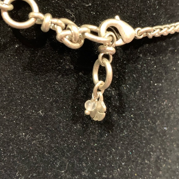 Silver toned necklace - turquoise colored & spiked detail American Indian style - Picture 11 of 11